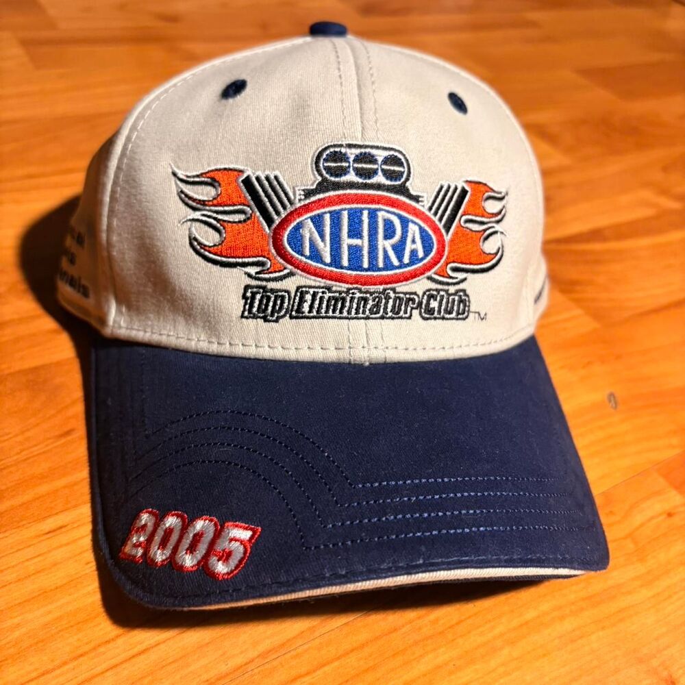 2005 NHRA Top Eliminator Club Indianapolis Hat Racing Motorsport Cap Blue Tan